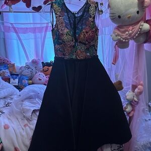 multi colored prom dress